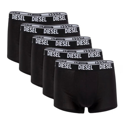 Black - Front - Diesel Mens Umbx-Shawn Boxer Shorts (Pack of 5)