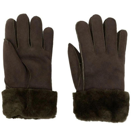 Tobacco Brown - Side - Parajumpers Womens-Ladies Shearling Gloves