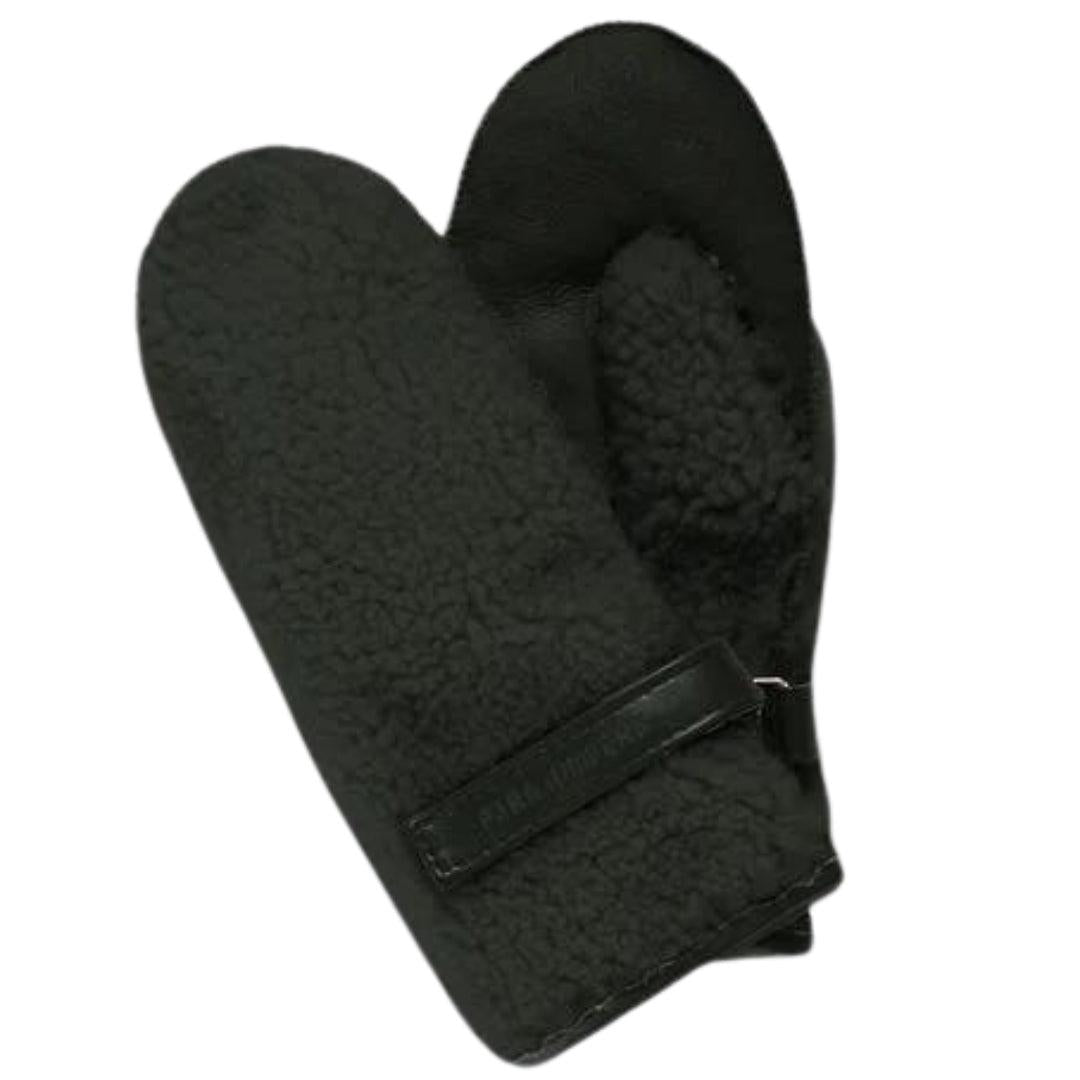 Graphite - Front - Parajumpers Unisex Adult Leather Fluffy Mittens