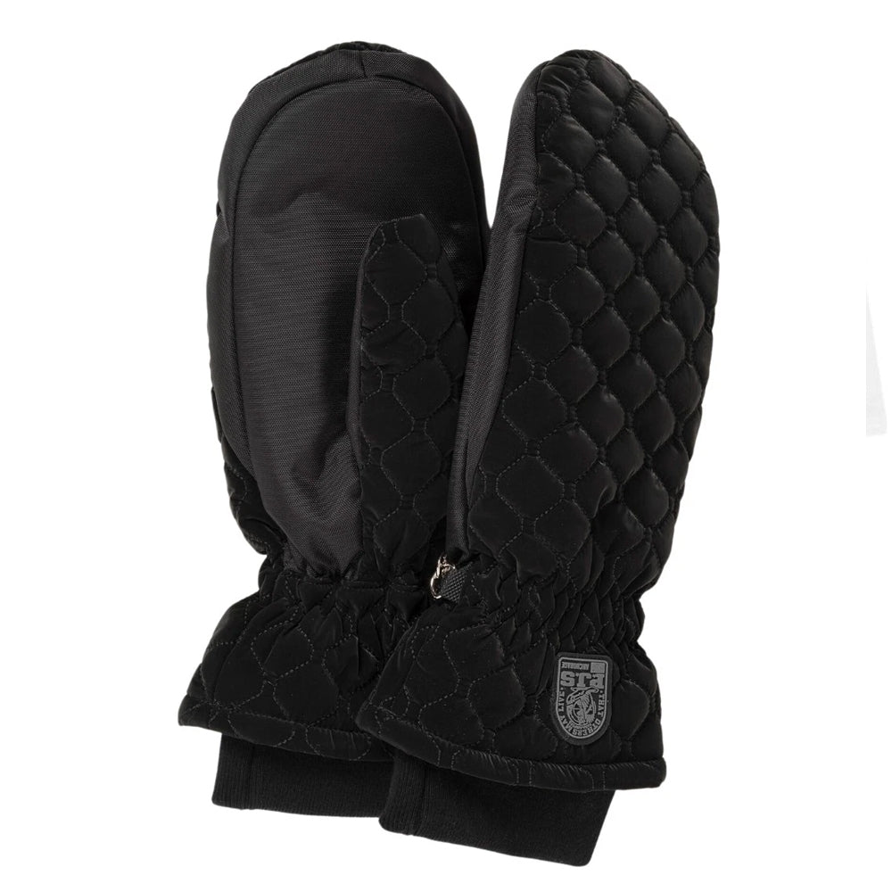 Black - Front - Parajumpers Unisex Adult Puffer Mittens