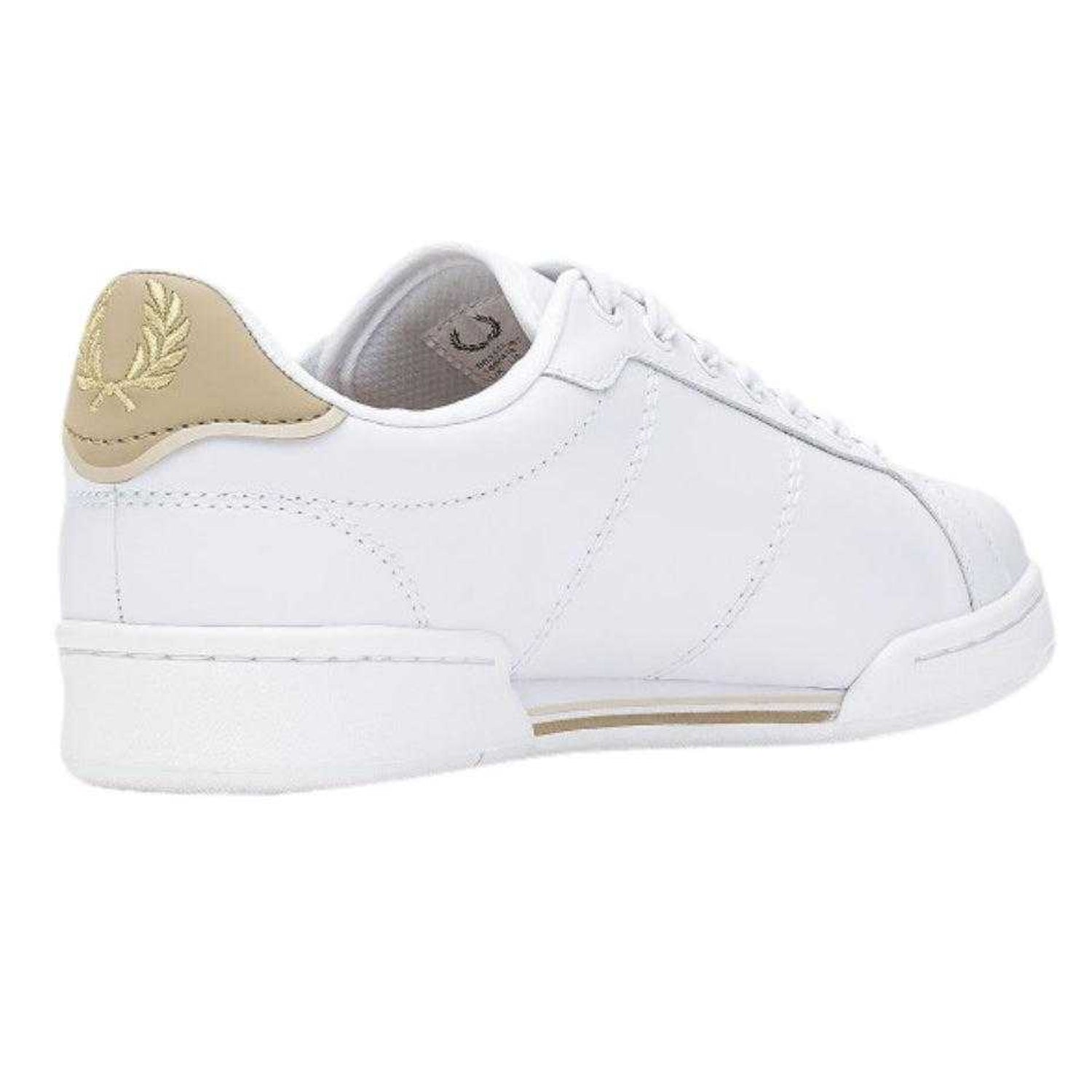 Stone - Back - Fred Perry Mens Logo Trainers