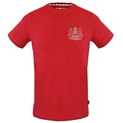 Red - Front - Aquascutum Mens Aldis Stitched Logo T-Shirt