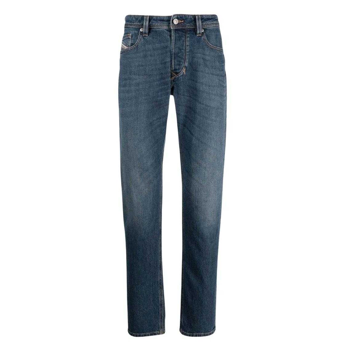 Grey - Front - Diesel Mens Larkee-Beex Jeans