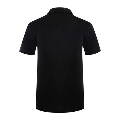 Black - Back - Diesel Mens Caviar Small Logo Polo Shirt