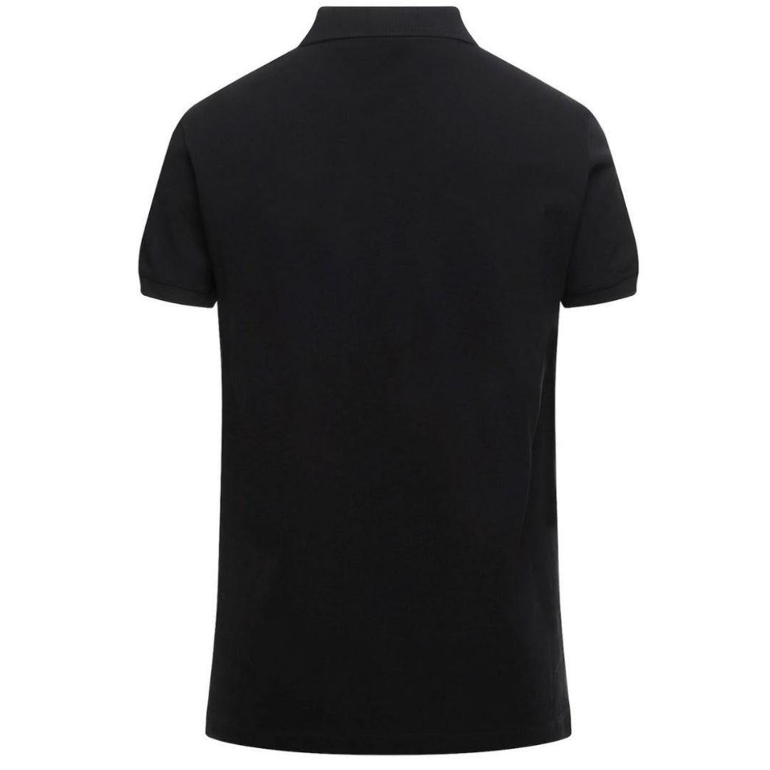 Black - Back - Diesel Mens Weet-Spilt Polo Shirt
