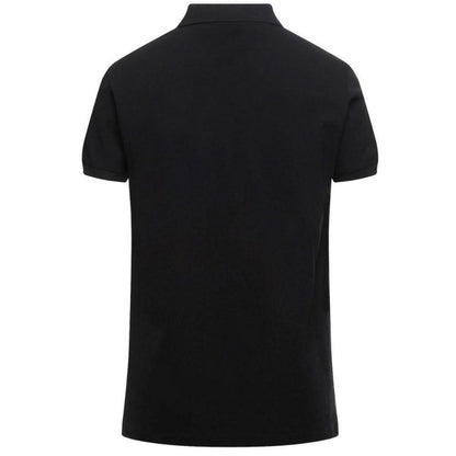 Black - Back - Diesel Mens Weet-Spilt Polo Shirt