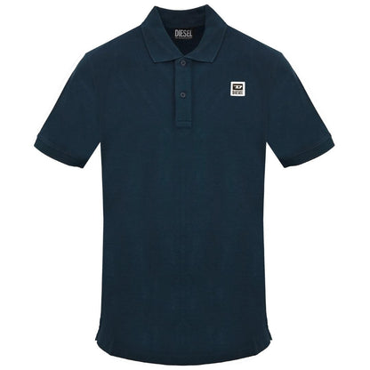 Navy Blue - Front - Diesel Mens Total Eclipse Small Logo Polo Shirt