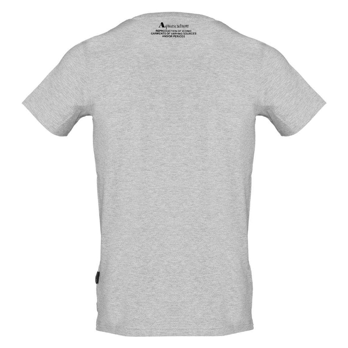 Grey - Back - Aquascutum Mens Aldis Shield Logo T-Shirt