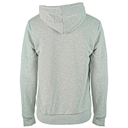 Grey - Back - Aquascutum Mens Aldis Logo Hoodie