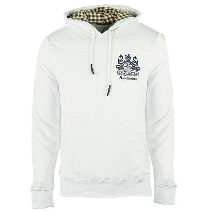 White - Front - Aquascutum Mens Aldis Logo Hoodie