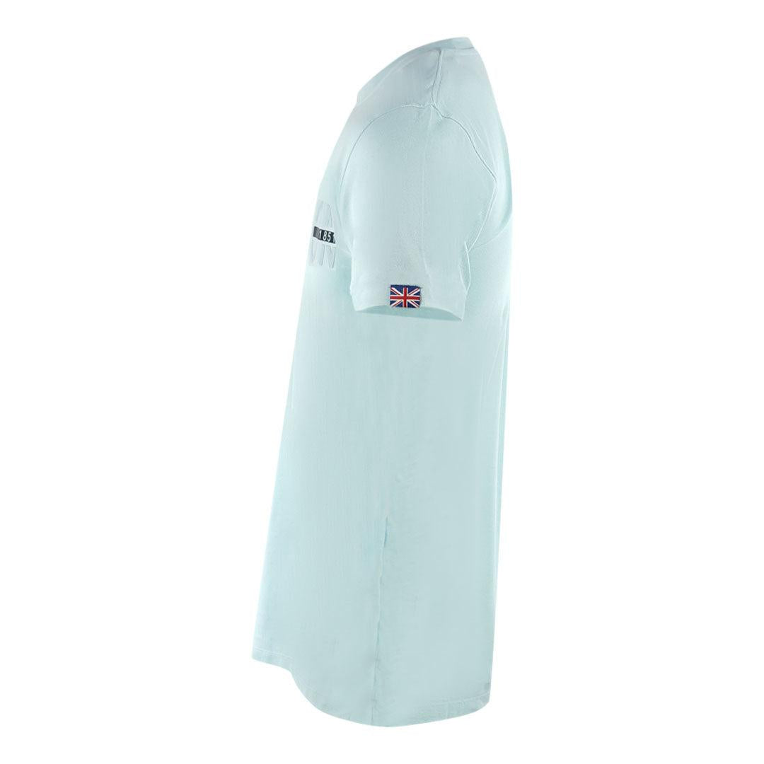 Light Blue - Side - Aquascutum Mens London 1851 T-Shirt