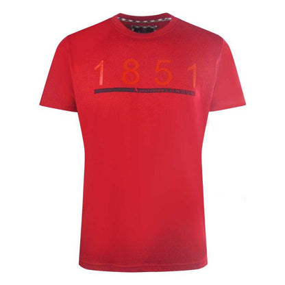 Red - Front - Aquascutum Mens London 1851 T-Shirt