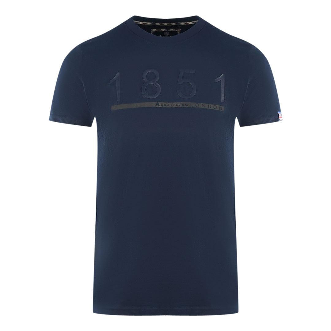 Navy Blue - Front - Aquascutum Mens London 1851 T-Shirt