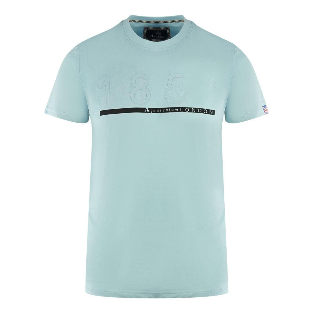 Light Blue - Front - Aquascutum Mens London 1851 T-Shirt