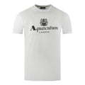 White - Front - Aquascutum Mens London Aldis Logo T-Shirt