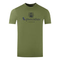 Green - Front - Aquascutum Mens London Aldis Logo T-Shirt