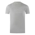 Grey - Back - Aquascutum Mens London Aldis Logo T-Shirt