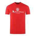 Red - Front - Aquascutum Mens London Aldis Logo T-Shirt