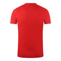 Red - Back - Aquascutum Mens London Aldis Logo T-Shirt