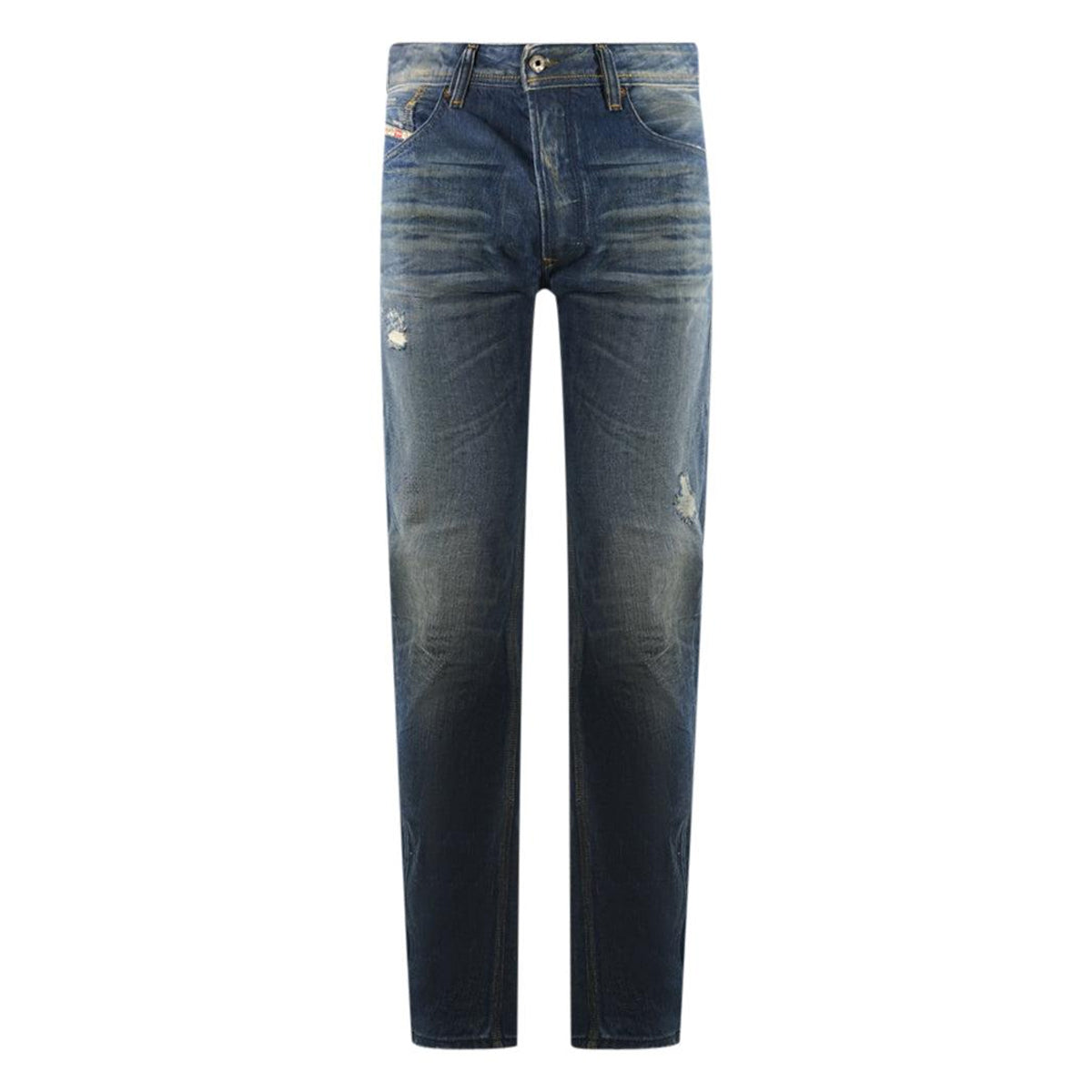 Blue - Front - Diesel Mens Bravefort 801M Jeans