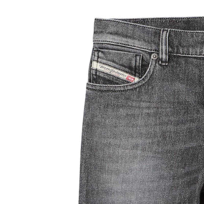 Black - Side - Diesel Mens 2023 D-Finitive Faded Jeans