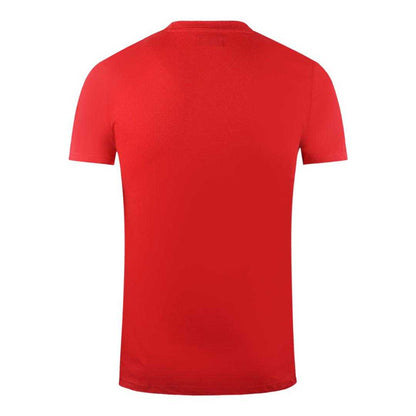 Red - Back - Aquascutum Mens London Aldis Logo T-Shirt