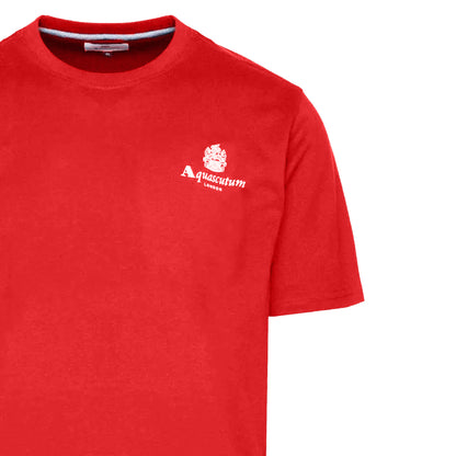 Red - Lifestyle - Aquascutum Mens London Aldis Logo T-Shirt
