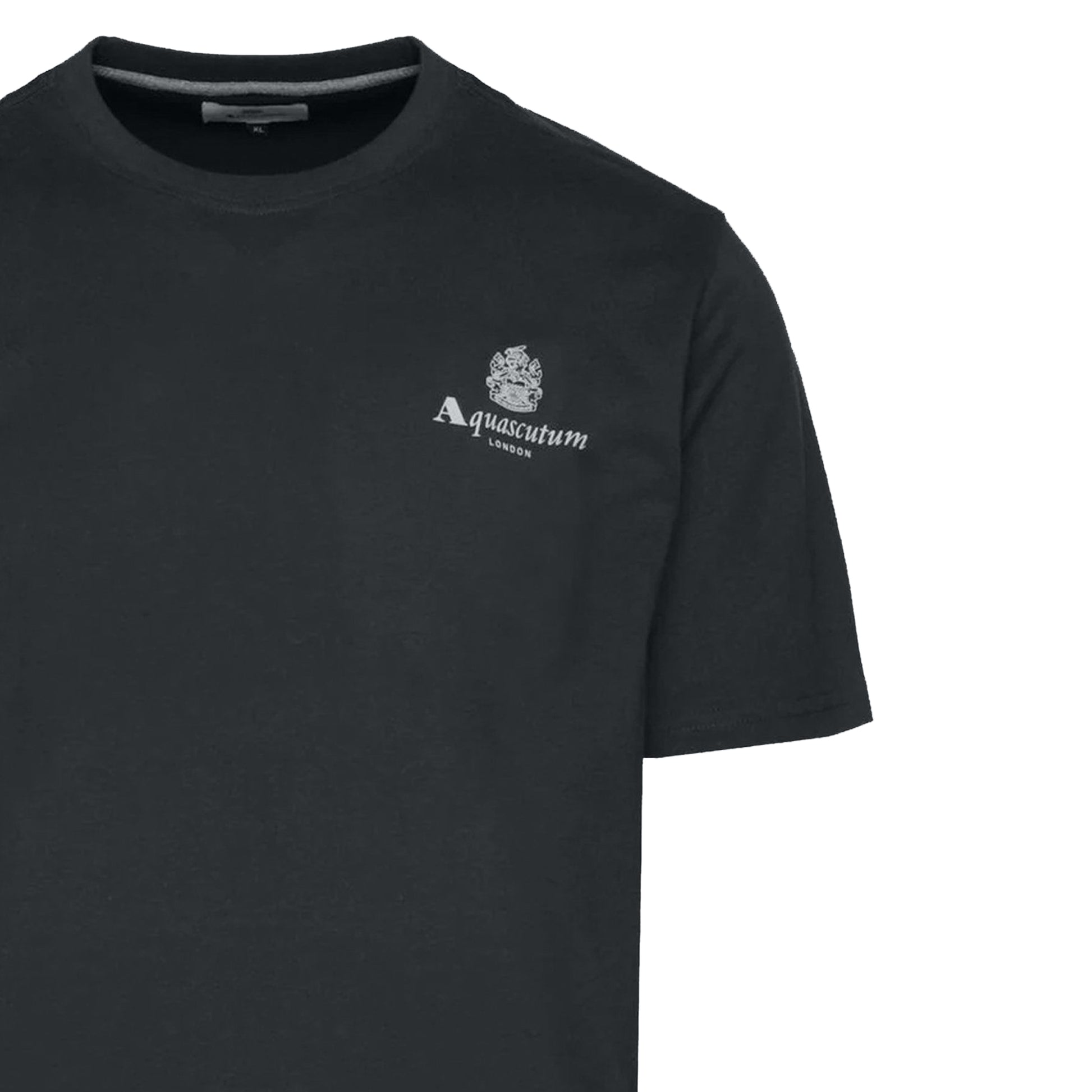 Black - Lifestyle - Aquascutum Mens London Aldis Logo T-Shirt
