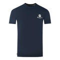 Navy - Front - Aquascutum Mens London Aldis Logo T-Shirt