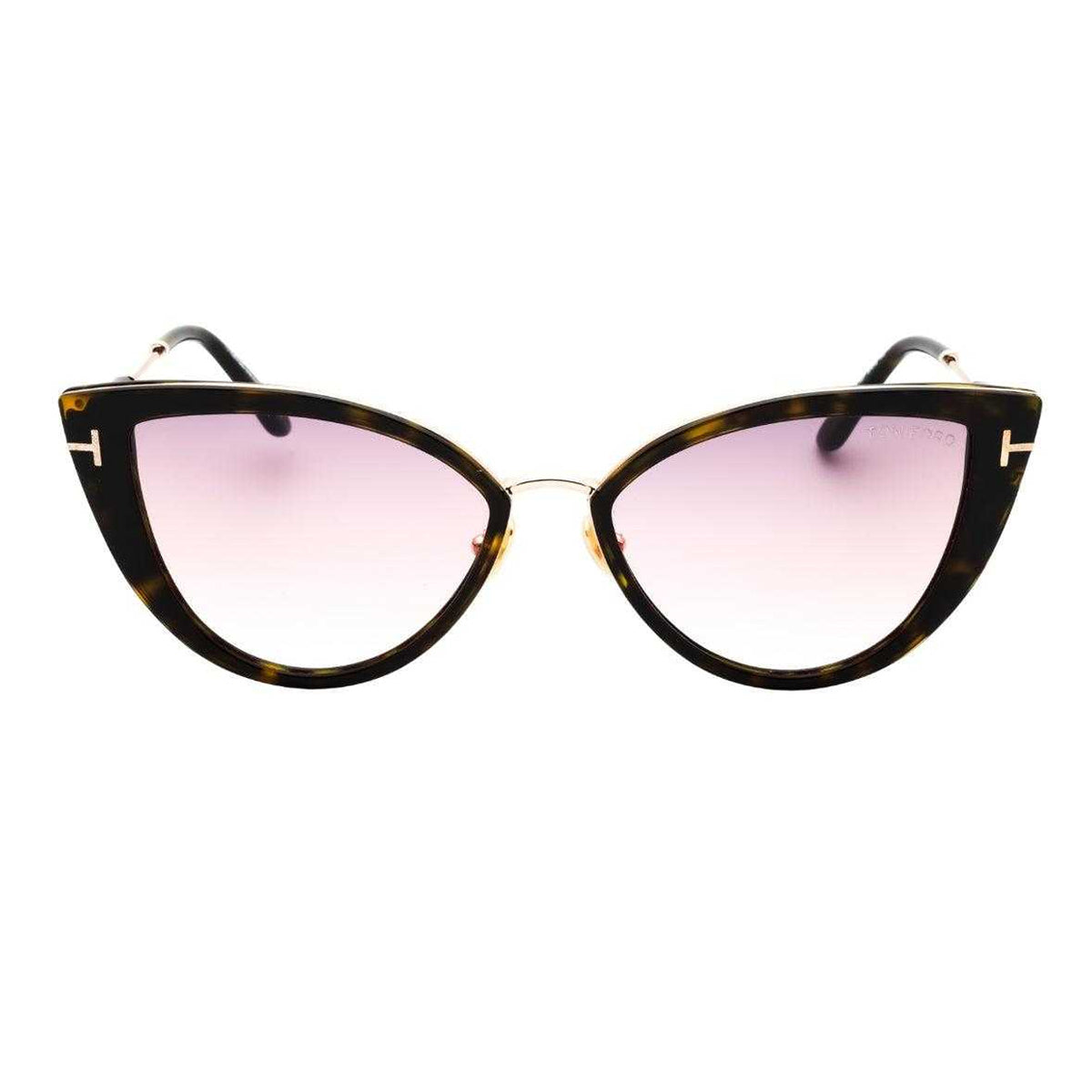 Havana - Front - Tom Ford Womens-Ladies Cat Eye Sunglasses
