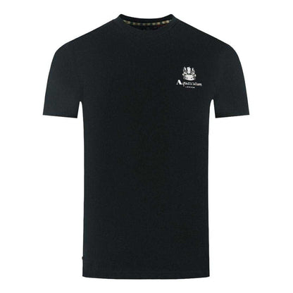 Black - Front - Aquascutum Mens London Aldis Logo T-Shirt