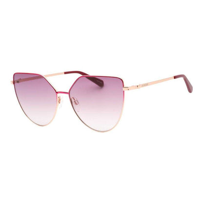 Fuchsia Pink-Rose Gold - Back - Love Moschino Womens-Ladies Butterfly Sunglasses