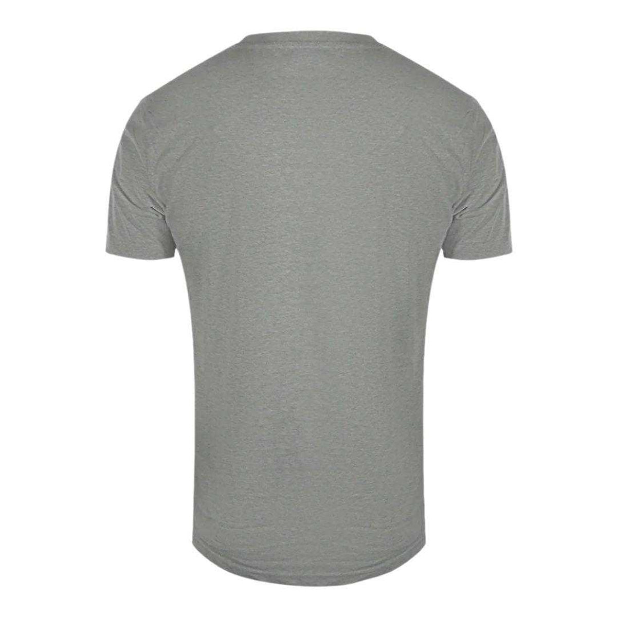 Grey Melange - Back - Cavalli Class Mens Tiger Print Logo T-Shirt
