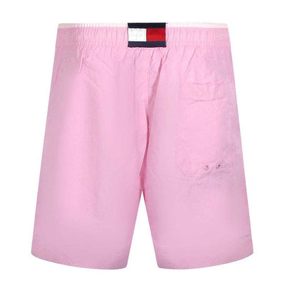 Pink - Back - Tommy Hilfiger Mens Swim Shorts