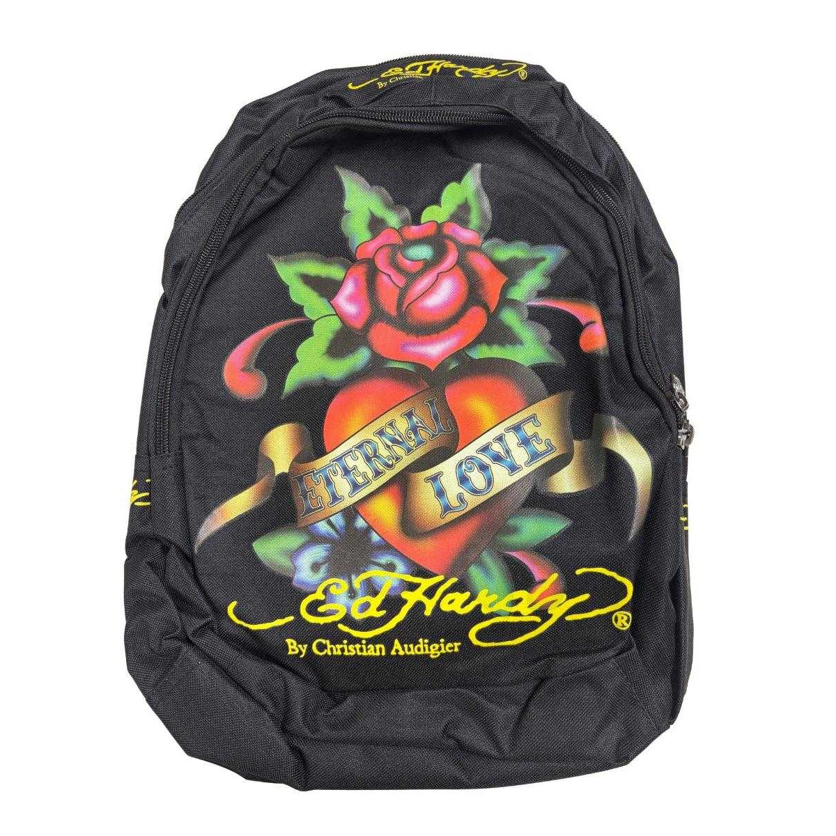 Black - Front - Ed Hardy Eternal Love Backpack