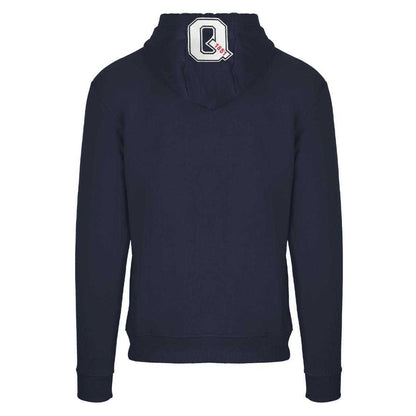 Navy Blue - Back - Aquascutum Mens Classic Large Logo Full Zip Hoodie