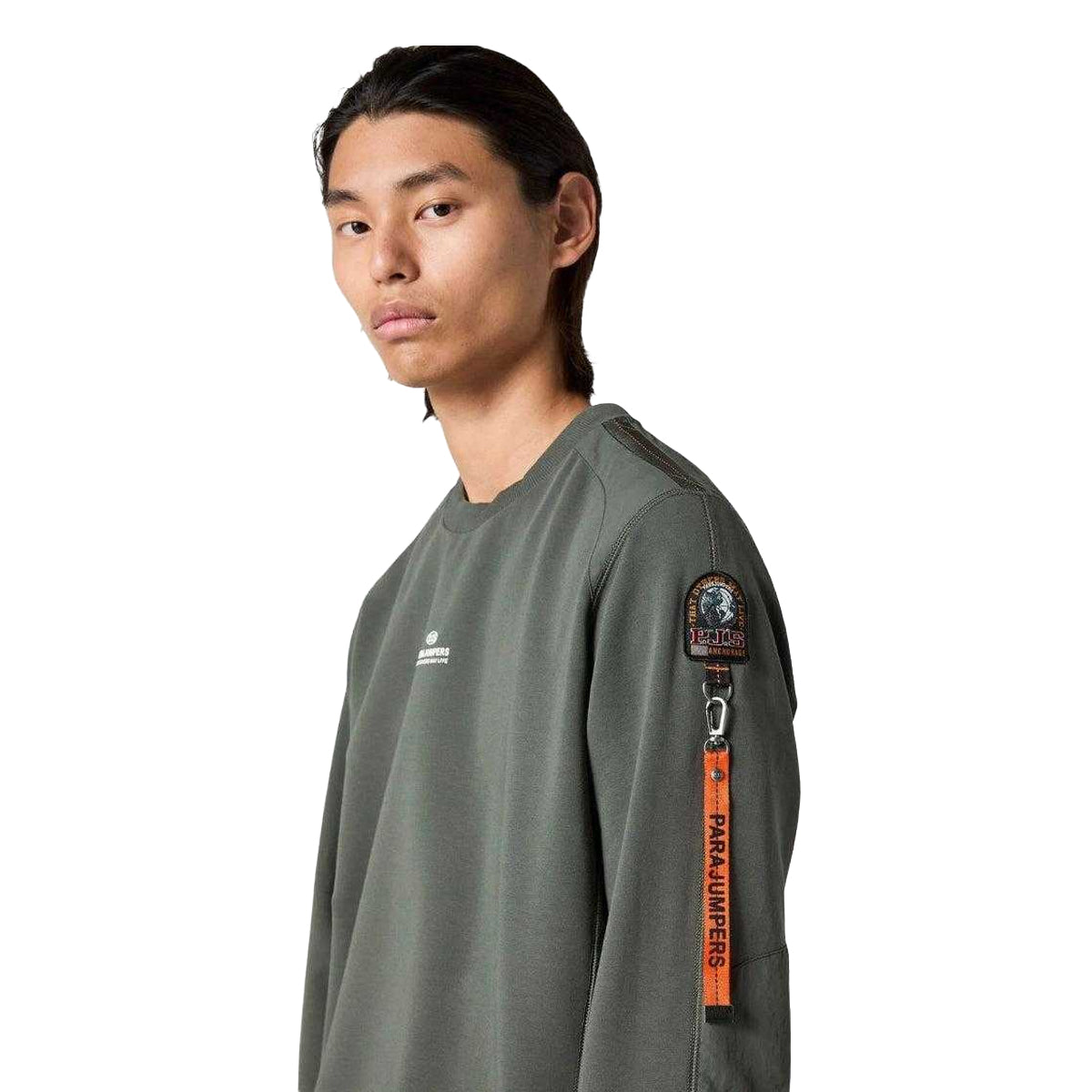 Kombu Green - Side - Parajumpers Mens Sabre Basic Sweatshirt