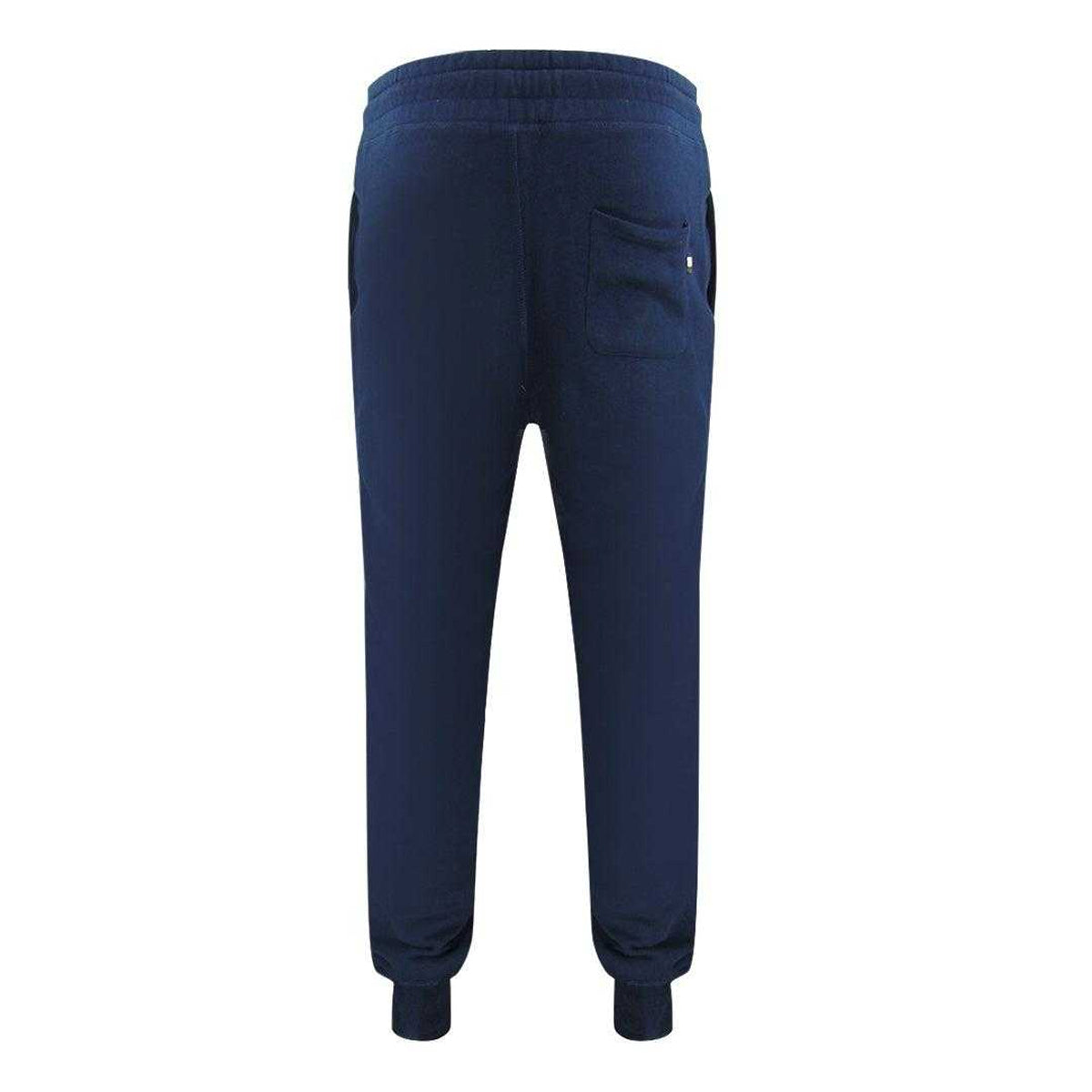 Blue - Back - Aquascutum Mens Active Basic Ribbed Jogging Bottoms