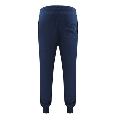 Blue - Back - Aquascutum Mens Active Basic Ribbed Jogging Bottoms