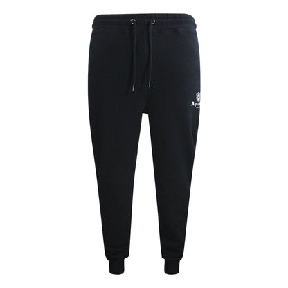 Black - Front - Aquascutum Mens Active Basic Ribbed Jogging Bottoms