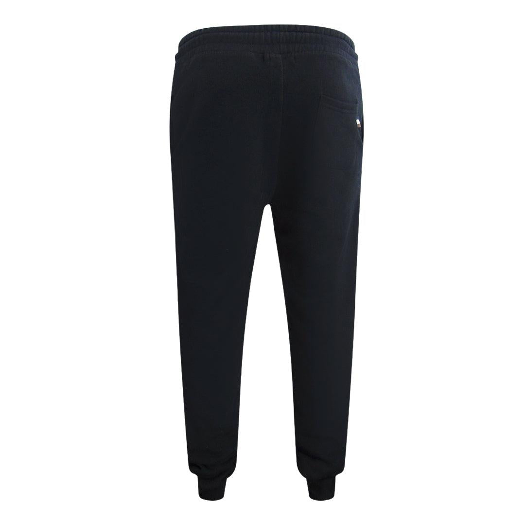 Black - Back - Aquascutum Mens Active Basic Ribbed Jogging Bottoms
