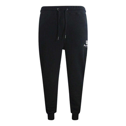 Navy Blue - Front - Aquascutum Mens Active Basic Ribbed Jogging Bottoms