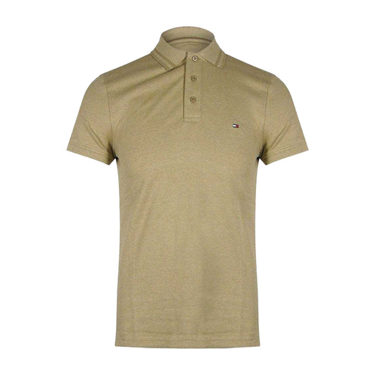 Beige - Front - Tommy Hilfiger Mens Polo Shirt