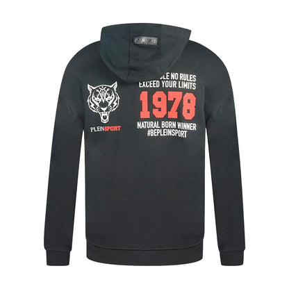 Black - Back - Plein Sport Mens Tiger Logo Hoodie