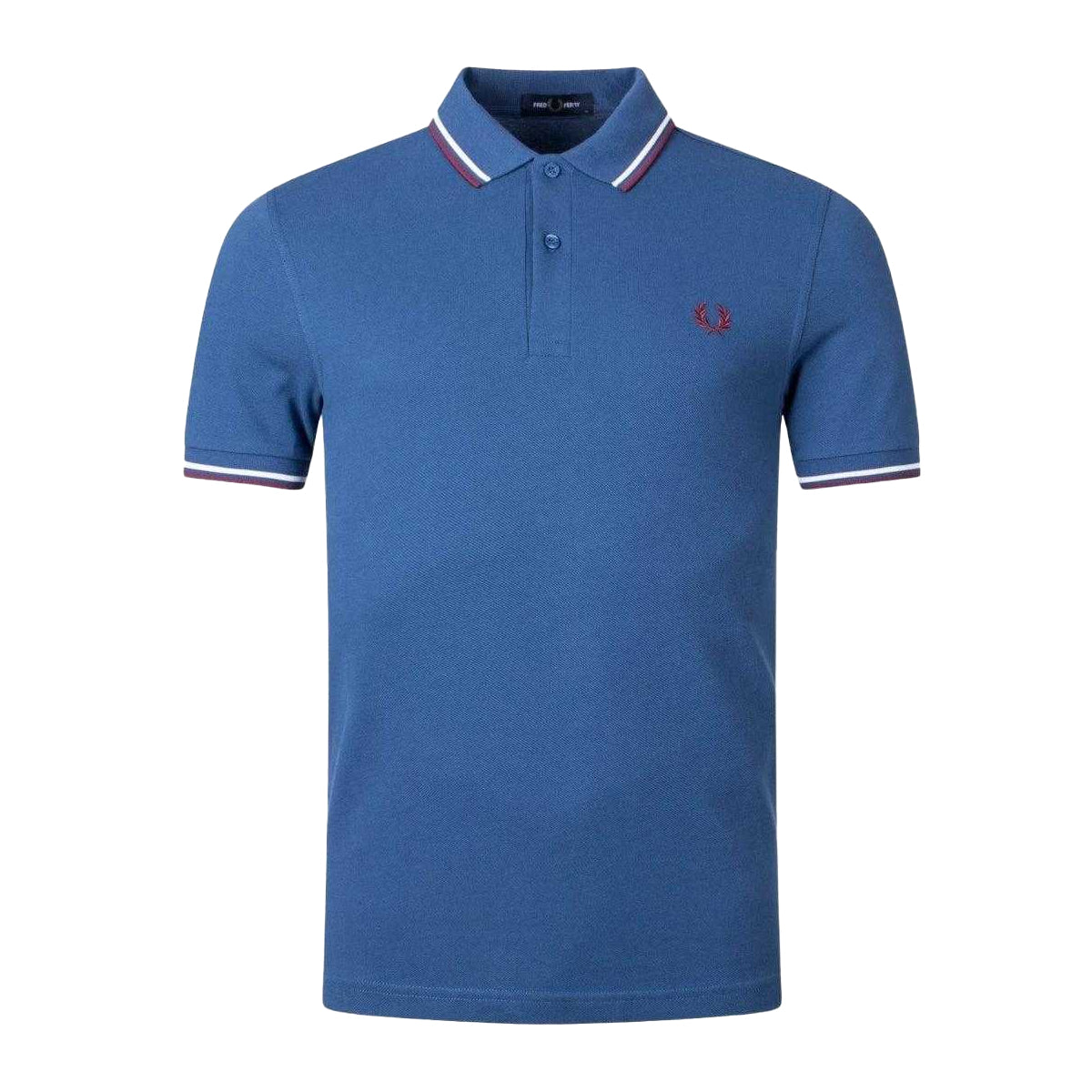 Blue - Front - Fred Perry Mens Twin Tip Polo Shirt