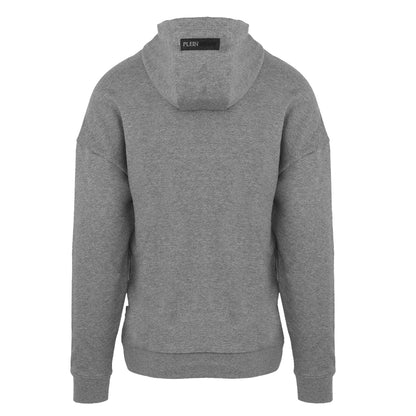 Grey - Back - Plein Sport Mens Side Logo Hoodie