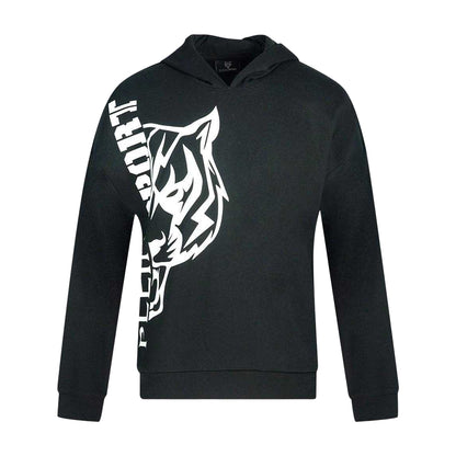 Black - Front - Plein Sport Mens Side Logo Hoodie