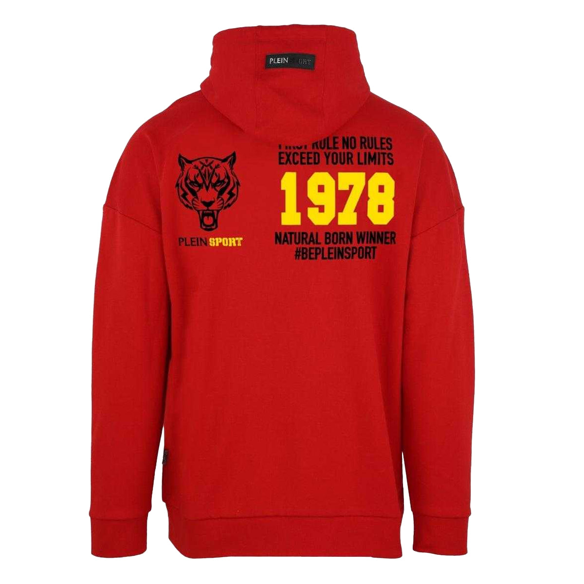 Red - Back - Plein Sport Mens Winner Hoodie