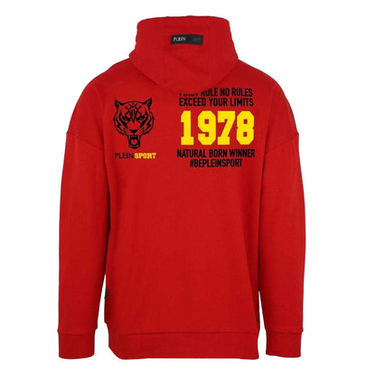 Red - Back - Plein Sport Mens Winner Hoodie