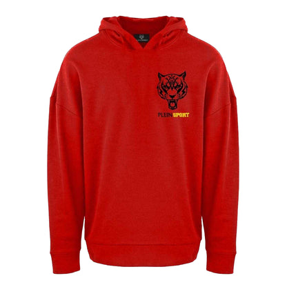 Red - Front - Plein Sport Mens Winner Hoodie